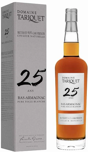 Арманьяк Domaine Tariquet Pure Folle Blanche, Bas-Armagnac AOC 25 ans gift box  700 мл