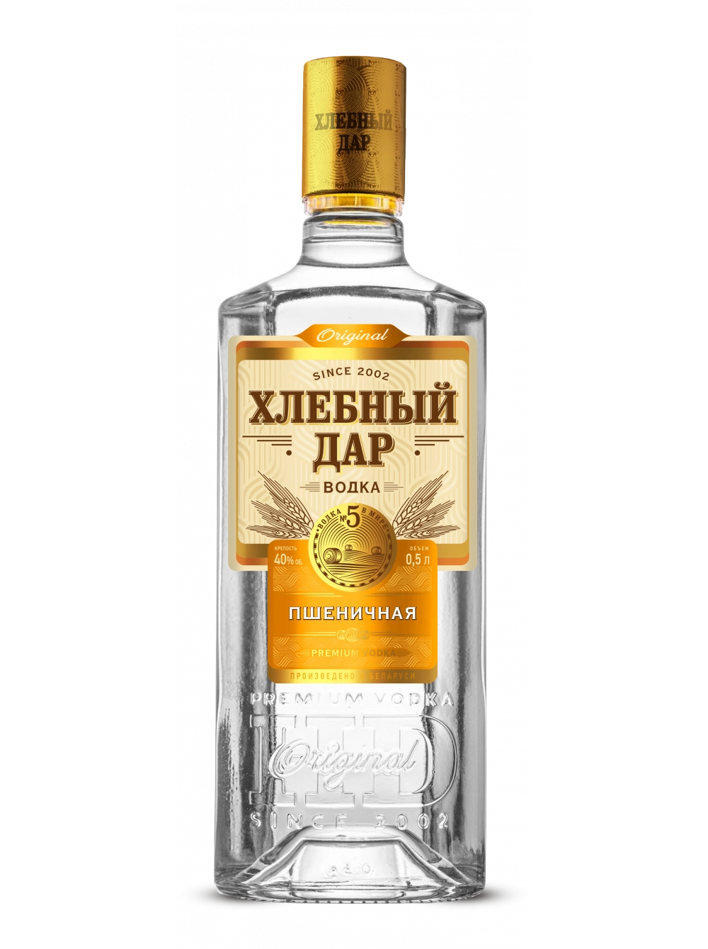 Водка Хлебный дар Пшеничная 500 мл