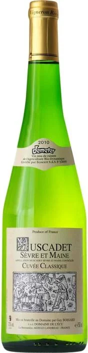 Вино Domaine de l'Ecu, "Cuvee Classique" Muscadet Sevre et Maine AOC, Домен де л'Экю, "Кюве Классик" Мюскаде Севр-э-Мэн 2015 бел. сух. 0,75