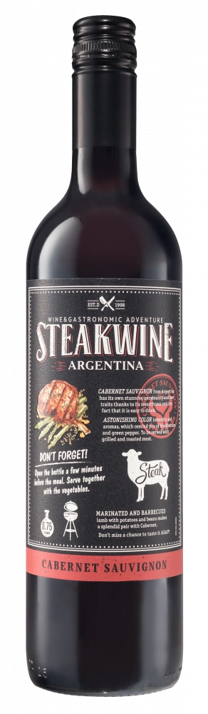 Вино  Steakwine Cabernet Sauvignon Стейквайн Каберне Совиньон 2019 750 мл