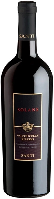 Вино Santi  Solane  Ripasso Valpolicella Classico Superiore DOC  Солане Рипассо Вальполичелла Классико Супериоре 2021  750 мл  14%