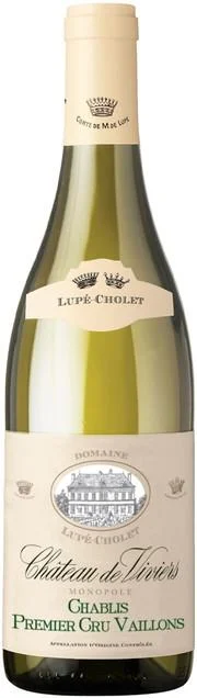 Вино Lupe-Cholet Chateau de Viviers  Chablis 1-er Cru Vaillons  AOC  Шато де Вивье Шабли Премье Крю Вайон  2017 750 мл