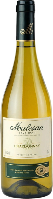 Вино  Malesan Chardonnay    2019 750 мл