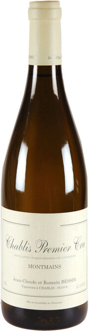 Вино  Domaine Jean-Claude Bessin, Chablis Premier Cru   Montmains  Домен Жан-Клод Бессан, Шабли Премье Крю   Монмен  2019  750 мл 13%
