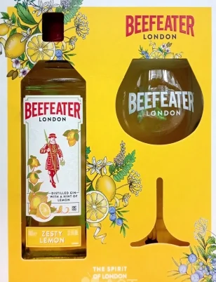 Джин Beefeater Lemon gift box with glass   700 мл  37,5%