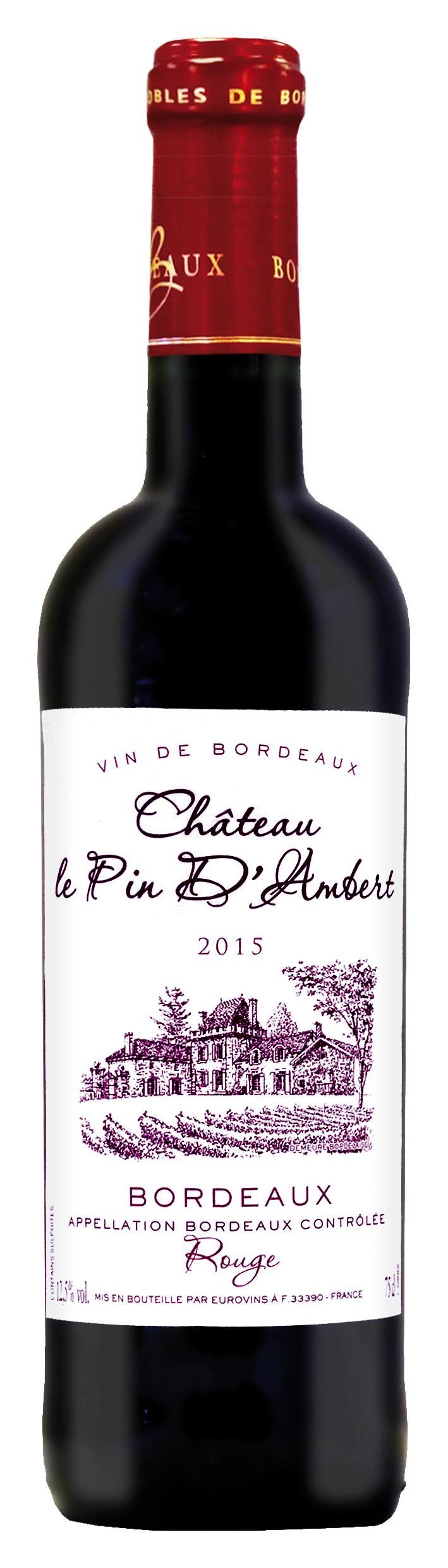 Вино SARL "EUROVINS", CHATEAU LE PIN D'AMBERT, САРЛ "ЕВРОВИН", ШАТО ЛЁ ПЕН Д'АМБЕР, 2015 0,75