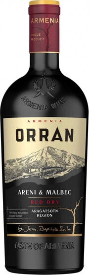 Вино   Orran  Areni & Malbec Dry  Орран Арени & Мальбек  красное сухое  2020  750 мл