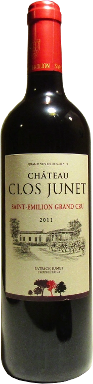 Вино Clos Junet SAINT-EMILION GRAND CRU AOC 2012 750мл