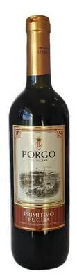 Вино Porgo Primitivo,  "Порго Италия Примитиво Пулья", красное полусухое 13%, регион Пулья