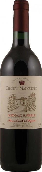 Вино  Chateau Manoubrey  Bordeaux Superieur АОC Шато Манубре 2011  750 мл