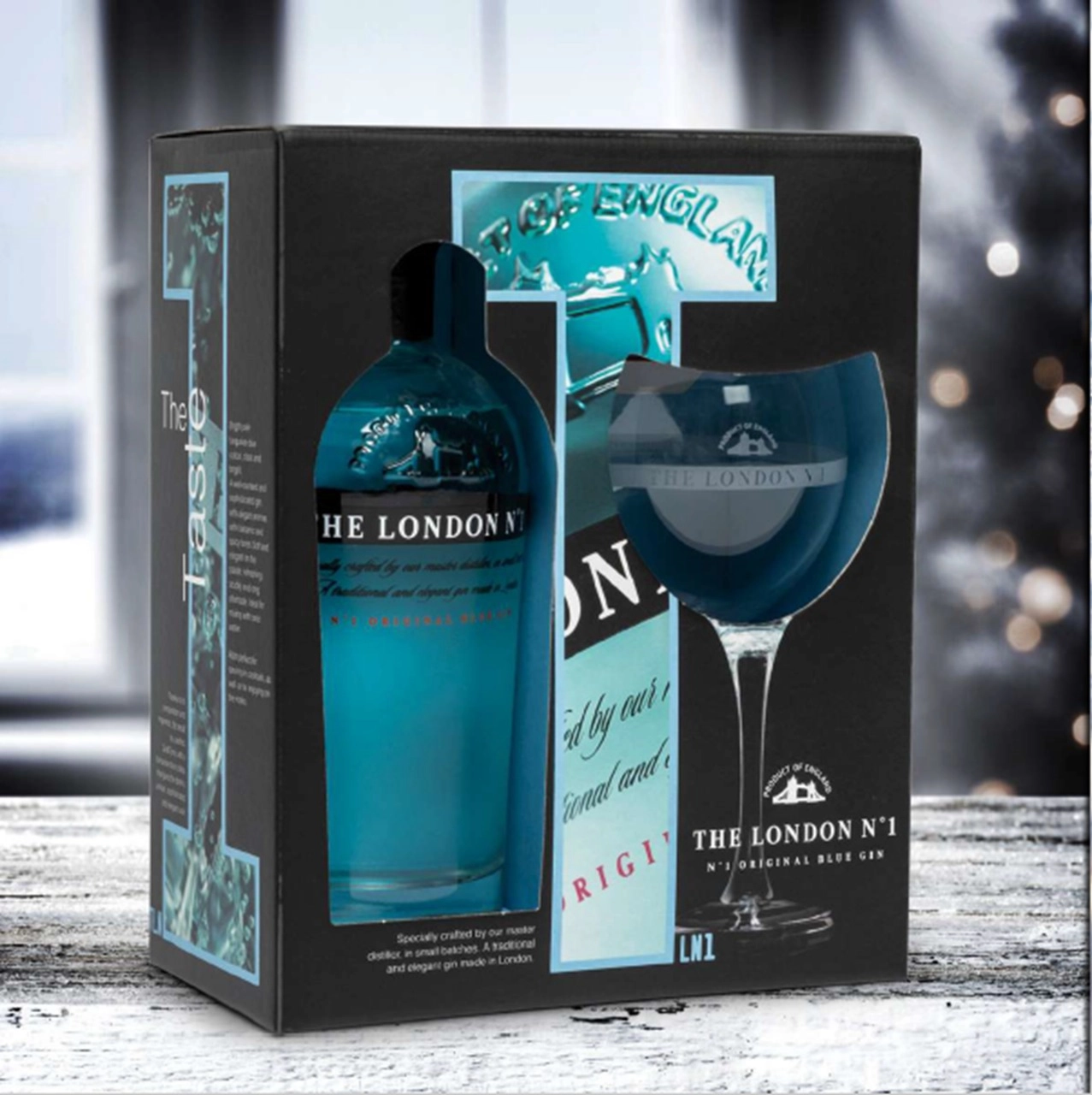 Джин The London №1 Original Blue Gin Лондон №1 Ориджинал Блу подарочный набор с бокалом 700 мл