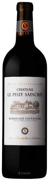 Вино Chateau Le Peuy Saincrit, Bordeaux Superieur AOC  375 мл  14,5%
