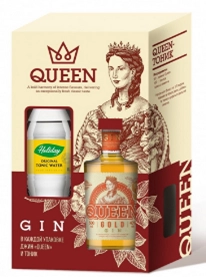 Джин   Queen Gold gift box  500 мл
