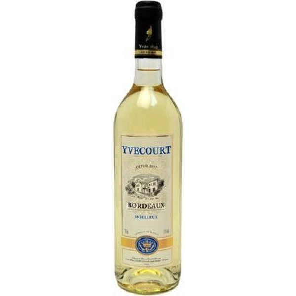 Вино Yvecourt Bordeaux  Ивкур Бордо п/слад.бел. 2016 750 мл