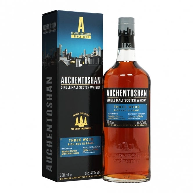 Виски Auchentoshan  Three Wood в подарочной упаковке  700 мл