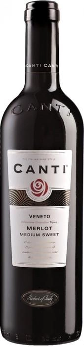 Вино Canti Merlot Veneto IGT semi sweet  2019 750 мл