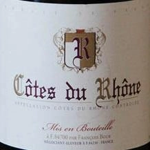 Вино Francois Bour Cortes du Rhone  АОС  750 мл