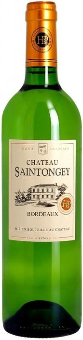 Вино  Chateau Saintongey Blanc Sec  Bordeaux AOC Шато Сантонже белое сухое 750 мл