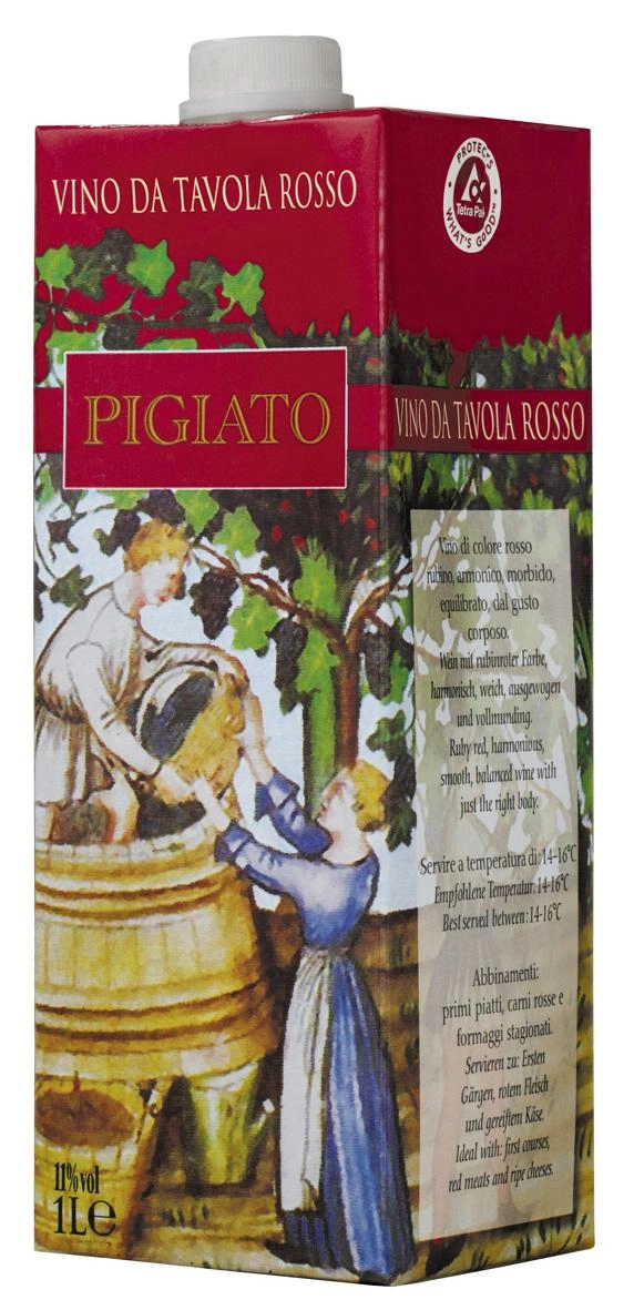 Вино Casa Vinicola Morando Pigiato red dry  1000 мл