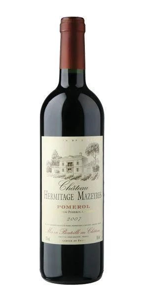 Вино CHÂTEAU HERMITAGE MAZEYRES POMEROL A.O.C. ШАТО ЭРМИТАЖ МАЗЕЙРЕС ПОМЕРОЛЬ, красное сухое 2007