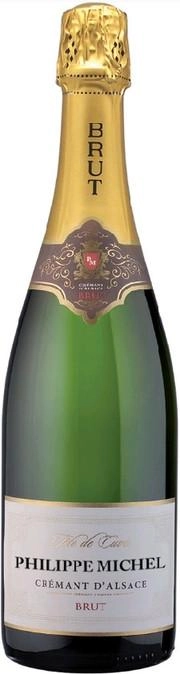 Игристое вино  Philippe Michel Brut  Cremant d'Alsace AOC  Филипп Мишель  Брют  750 мл