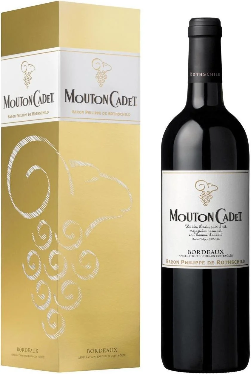 Вино "Mouton Cadet", Bordeaux AOC, gift box, "Мутон Каде" Бордо, в п/у, 2011, 0.75 л