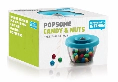 Емкость VacuVin PopSome Candy/Nuts Blue with Sleeve для хранения орешков, конфет, мармелада 0,45 л, цвет: голубой, блистер