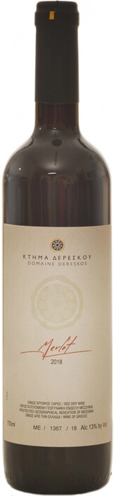Вино Domaine Dereskos Merlot   2018 750 мл 13%