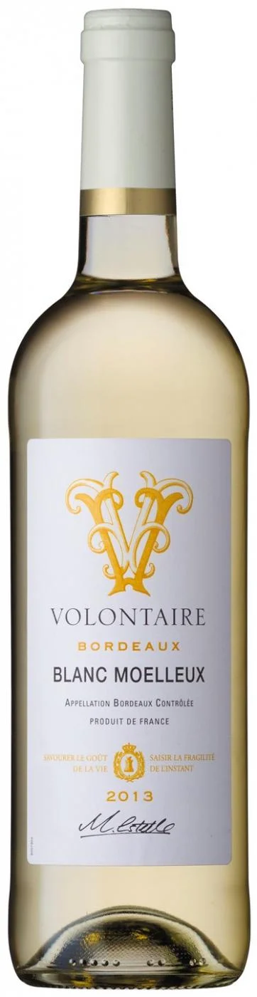 Вино Volontaire Blanc Moelleux Bordeaux AOC Волонтер Блан полусладкое 2013 750 мл