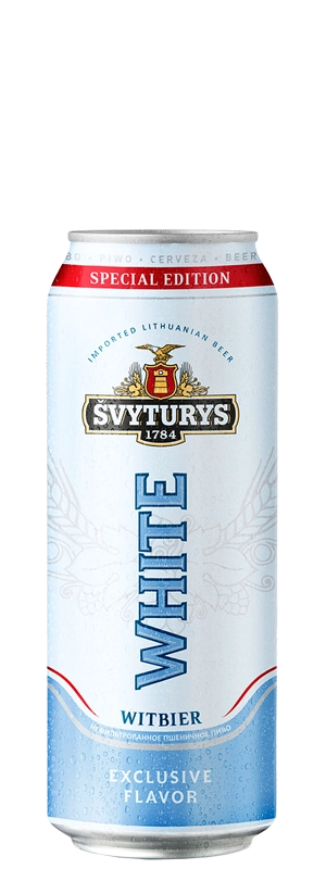 Пиво Svyturys White in can Швитурис Белое в жестянной банке 500 мл