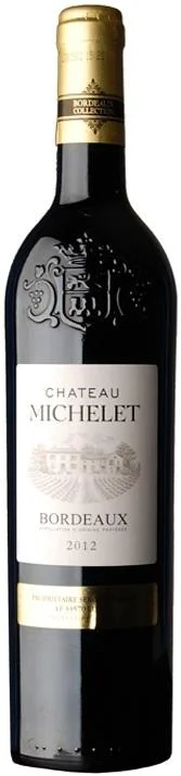 Вино Chateau Michelet, Bordeaux AOC, Шато Мишле, 2012, 0.75 л