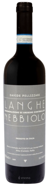 Вино Davide Pellizzari Langhe Nebbiolo 2021 750 мл 14%