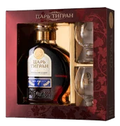 Коньяк Great Valley Tsar Tigran 7 Years Царь Тигран 7 лет 700 мл   в подарочной упаковке  с бокалами