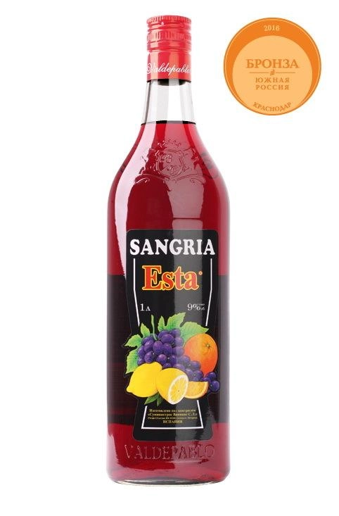Напиток "Сангрия Эста" сл.алк.красный 9% 1.75л