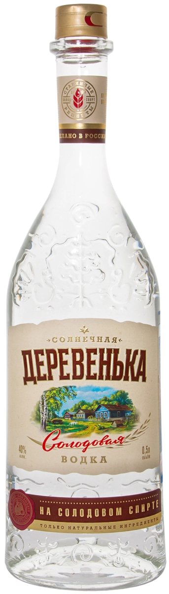 Водка  Солнечная деревенька на солодовом спирте Альфа 700 мл
