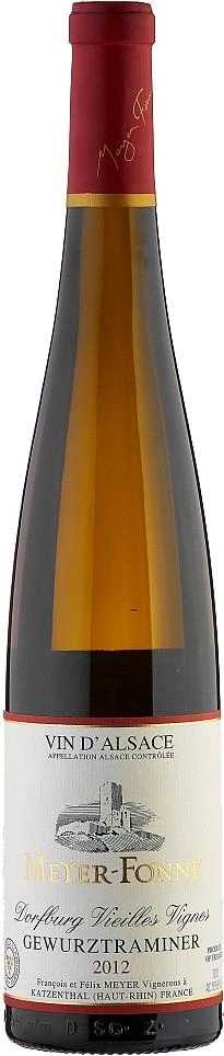Вино Meyer-Fonne, Gewurztraminer Dorfburg Grand Cru Vieilles Vignes AOC, 2012/Вино Мейер-Фонне, Гевюрцтраминер Дорфбург Вьей Винь AOC, 2012, 0,75