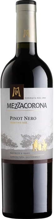 Вино Mezzacoronа Pinot Nero Trentino DOC Медзакорона Пино Неро Трентино 2020 750 мл