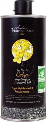 Масло Vernoilaise Organic Virgin Rapeseed Oil First Cold Pressing  Вернуалез  рапсовое органическое первого холодного отжима, в металлической банке 750 мл