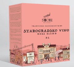 Вино Stobi  Starogradsko Vino  Стоби  Староградское  розовое  полусухое  3000 мл  10,5 %