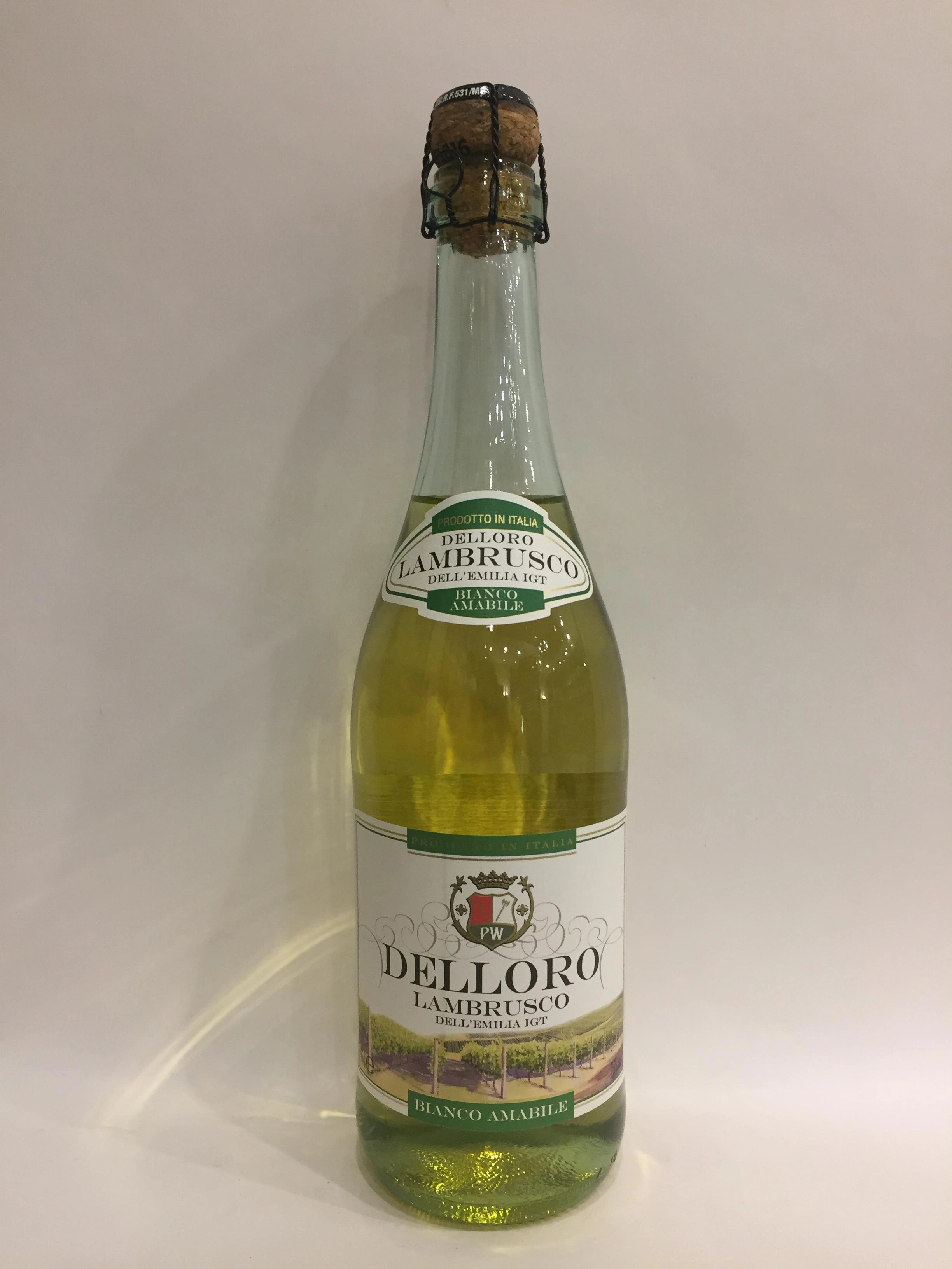 Игристое вино Delloro Lambrusco Dell'Emilia Bianco  750 мл