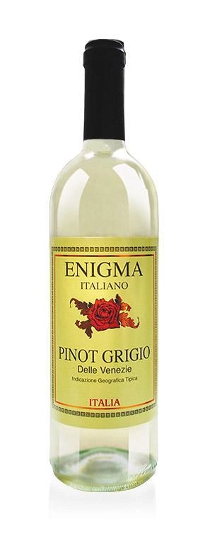 Вино географического наименования Enigma Italiano Pinot Grigio Delle Venezie  IGT Энигма Итальяно  Пино Гриджио Делле Венецие ИГТ белое сухое 750 мл