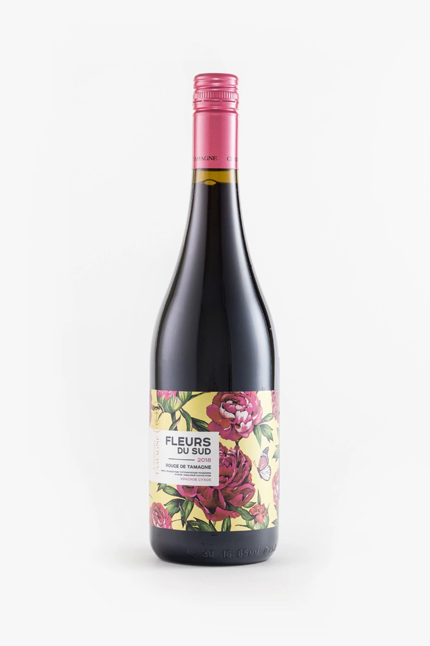 ВИНО ШАТО ТАМАНЬ КРАСНОЕ ТАМАНИ красное сухое  Флерс Дю Сюд цветочная серия 750 мл