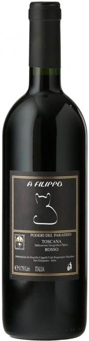 Вино Poderi del Paradiso A Filippo Toscana IGT Подери дель Парадизо  А Филиппо 2018 750 мл