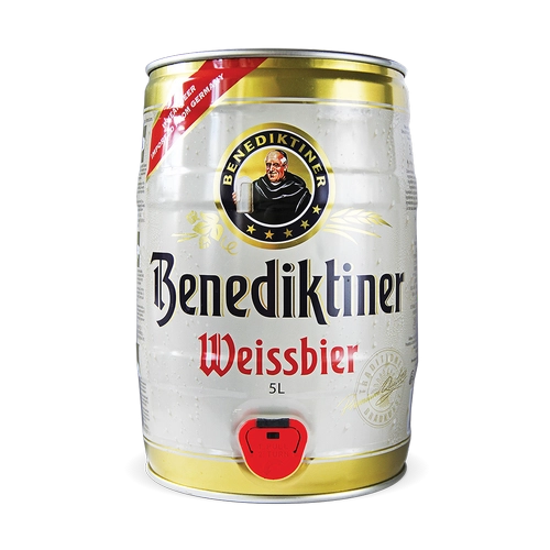 ПИВО Benediktiner Weissbier  БЕНЕДИКТИНЕР ВАЙСБИР  ж/б  5000 мл