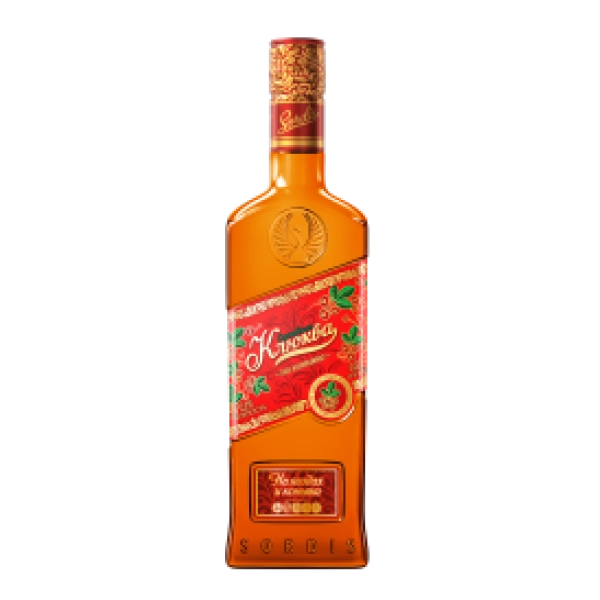 Настойка сладкая Cордис Клюква на коньяке 500 мл