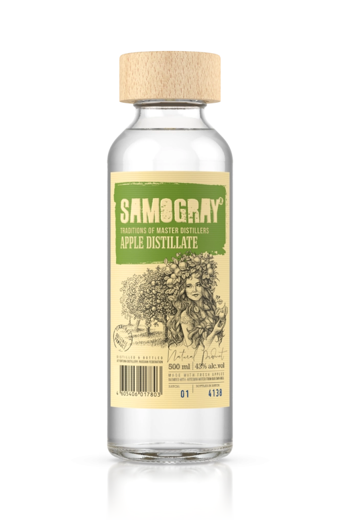 Водка Фортуна Самограй Яблочный Дистиллят  500 мл