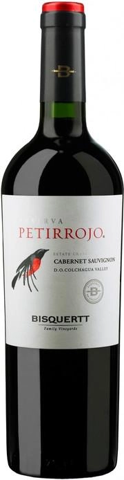 Вино Bisquertt  Petirrojo  Reserva  Cabernet Sauvignon  Colchagua Valley DO red  2019 750 мл