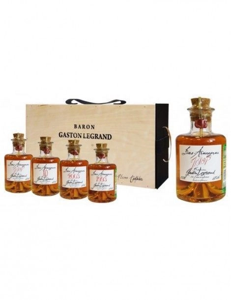 Арманьяк набор Baron G. Legrand VSOP Bas Armagnac gift set 4 wooden box  200 мл