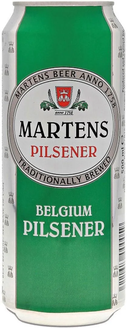 Пиво Martens Pilsener in can Мартенс Пилснер в жестяной банке 500 мл