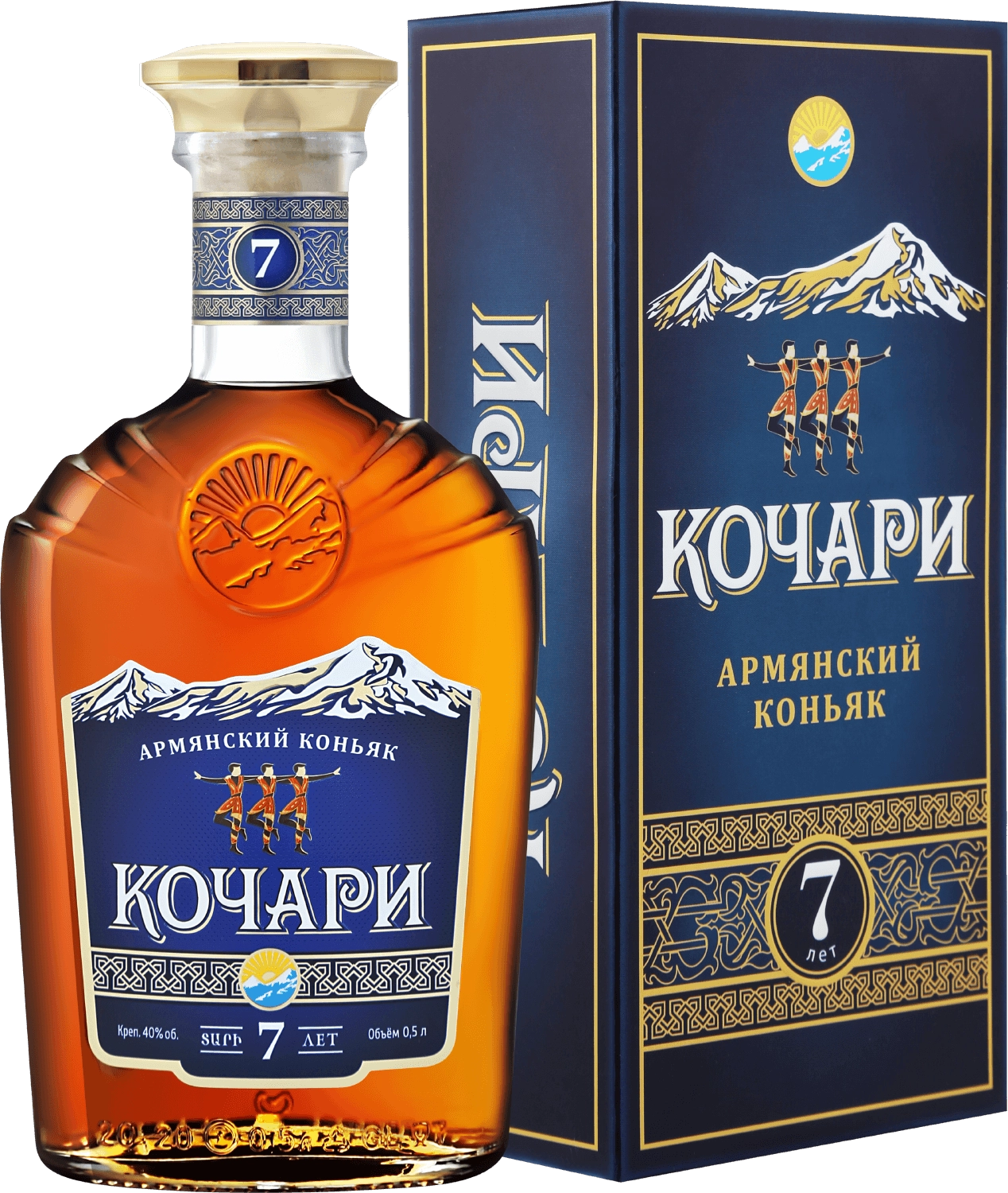 Коньяк Kochari Armenian Brandy 7 Y.O.  gift box   500 мл